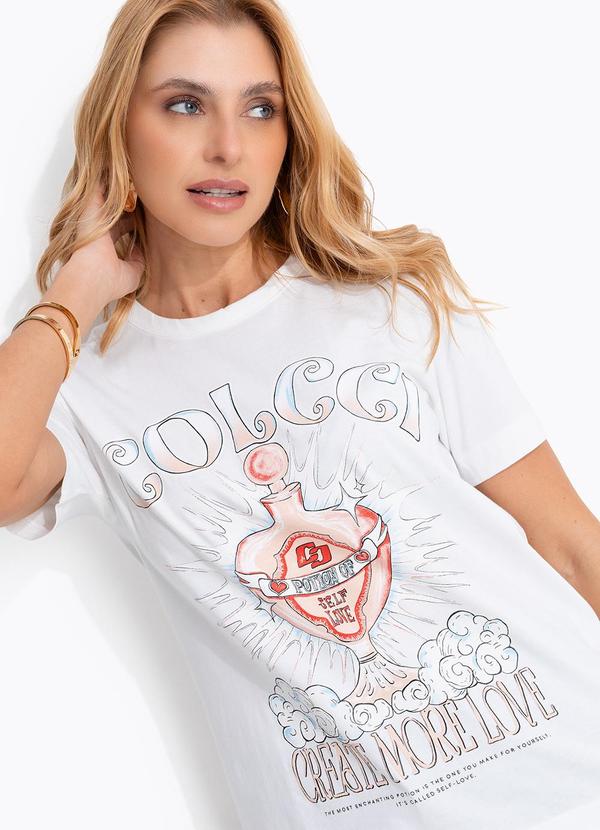 Colcci - Camiseta Estampada Off White