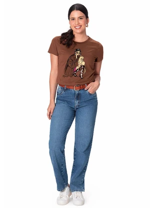 Malwee - Camiseta Fashion & Cat Marrom - MALWEE