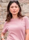 Hiatto Confecção - Camiseta Fem Estonada Basic Azul - variação: Rosa