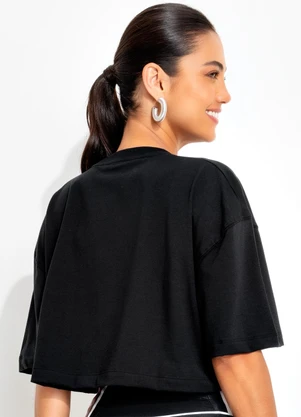 Fila - Camiseta Feminina Confort One World Preto - FILA