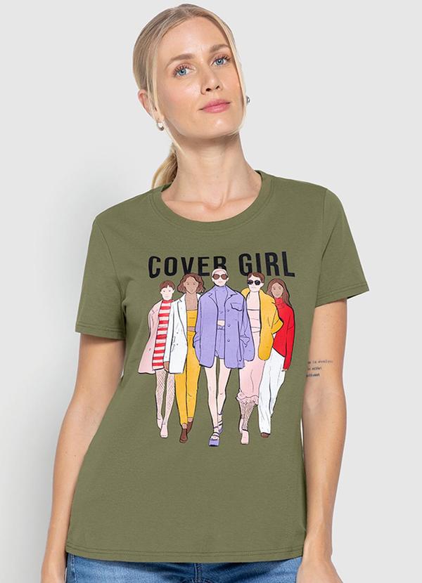 Enfim - Camiseta Feminina Cover Girl Slim Verde
