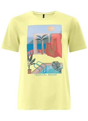Lunender - Camiseta Feminina D Amarelo - LUNENDER
