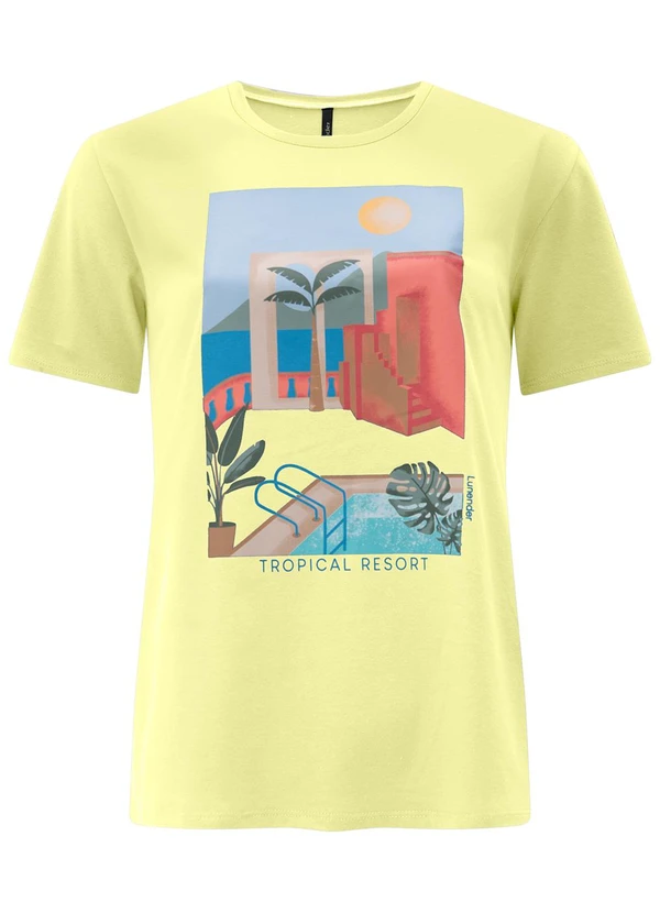 Lunender - Camiseta Feminina D Amarelo