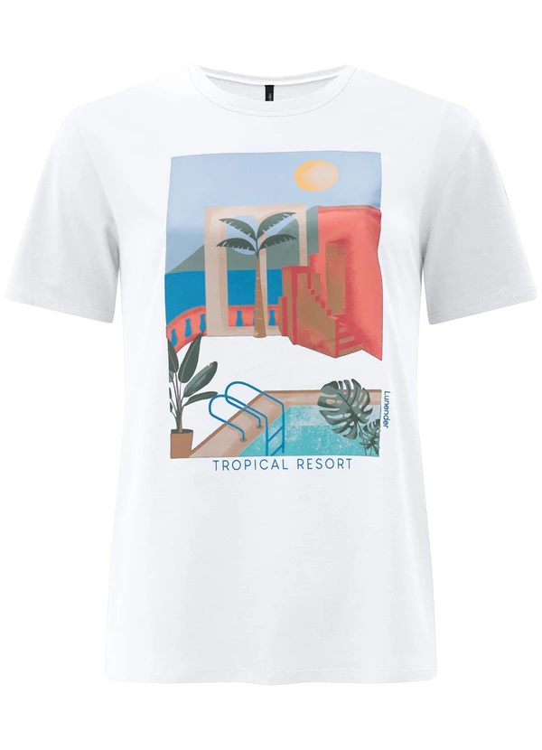 Lunender - Camiseta Feminina D Branco 1