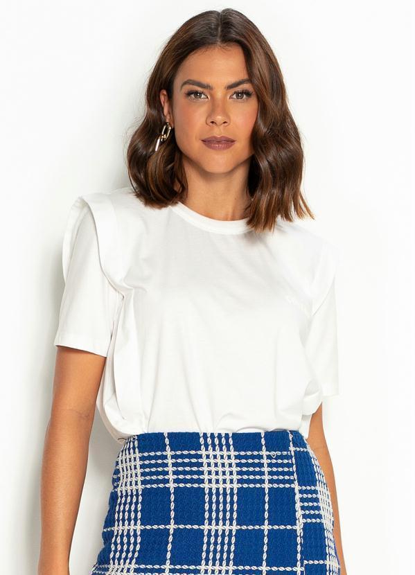Colcci - Camiseta Feminina de Malha Branco