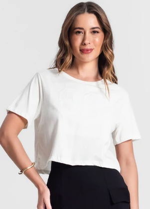 Rovitex - Camiseta Feminina em Meia Malha Bege - ROVITEX