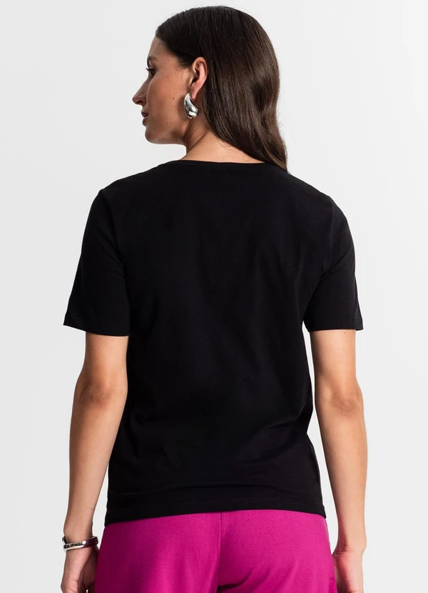 Rovitex - Camiseta Feminina em Meia Malha Preto 2