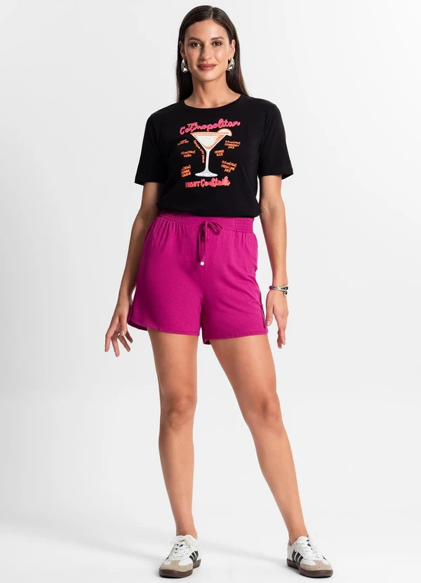 Rovitex - Camiseta Feminina em Meia Malha Preto 3