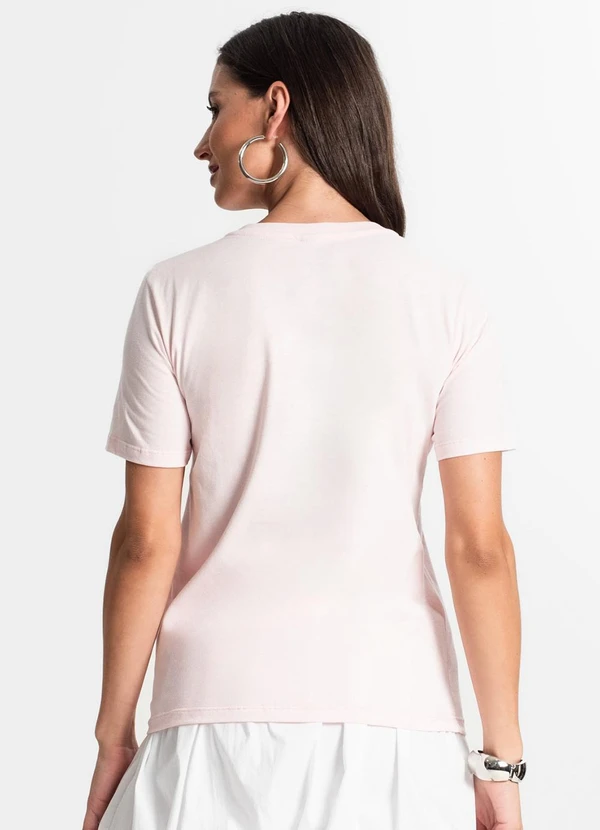 Rovitex - Camiseta Feminina em Meia Malha Rosa 2