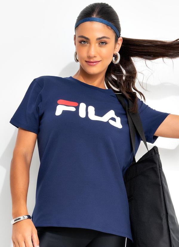 Fila Camiseta Feminina Letter Premium Ii Azul