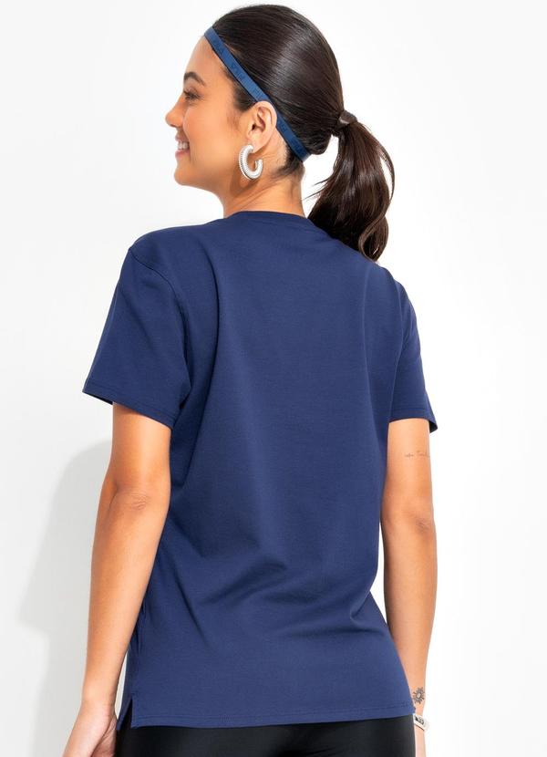 Fila - Camiseta Feminina Letter Premium Ii Azul 2