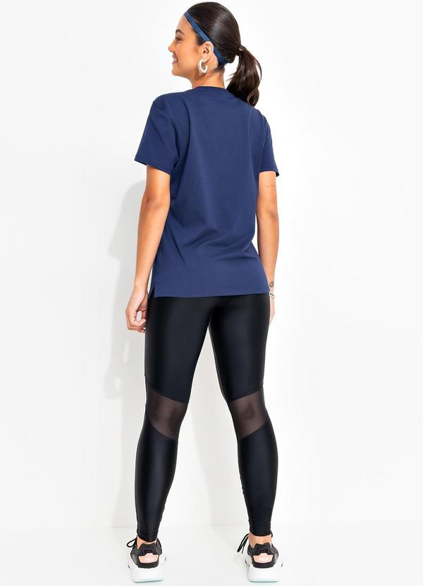 Fila - Camiseta Feminina Letter Premium Ii Azul 5