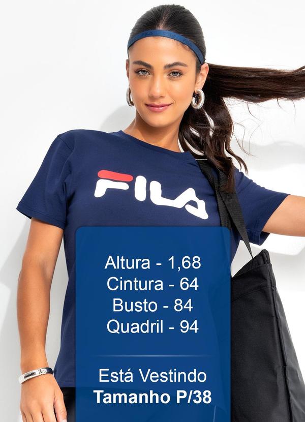 Fila - Camiseta Feminina Letter Premium Ii Azul 6