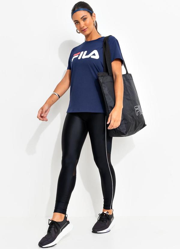 Fila - Camiseta Feminina Letter Premium Ii Azul 7