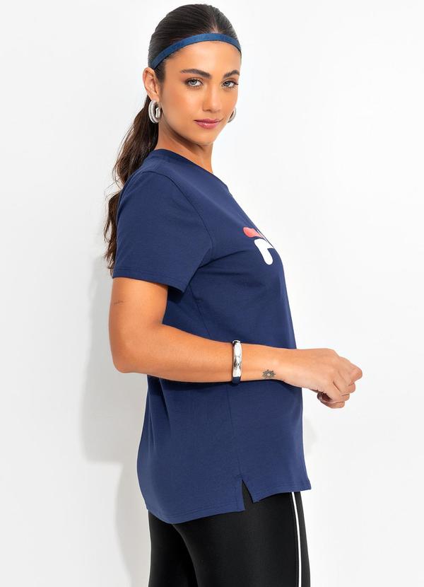 Fila - Camiseta Feminina Letter Premium Ii Azul 8