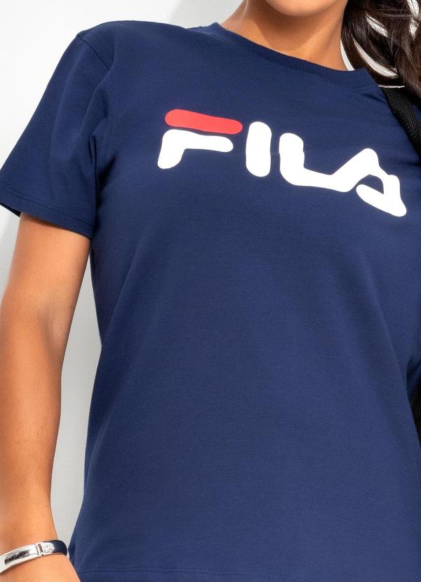Fila - Camiseta Feminina Letter Premium Ii Azul 9