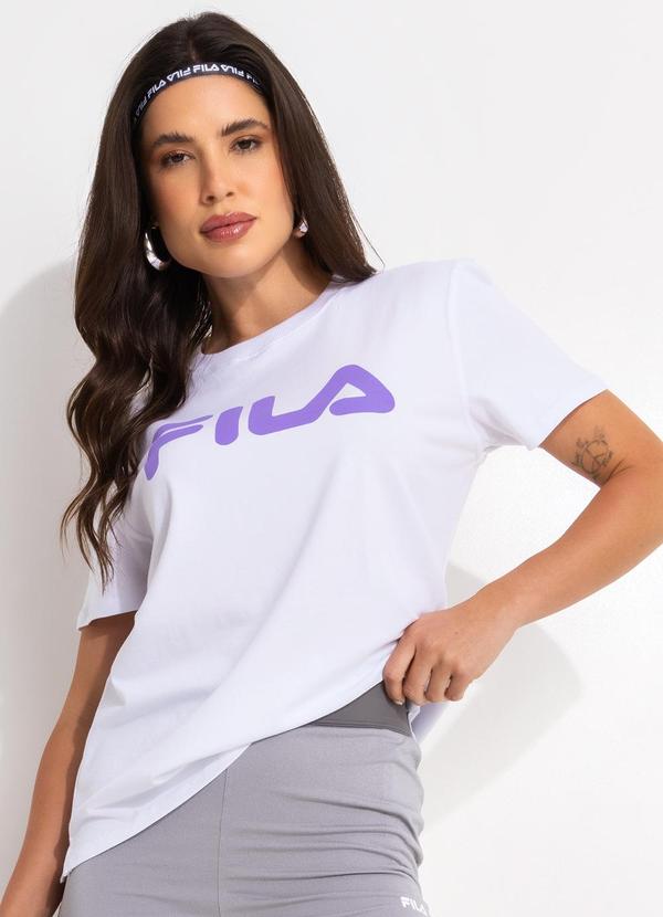 Fila - Camiseta Feminina Letter Premium Ii Branco