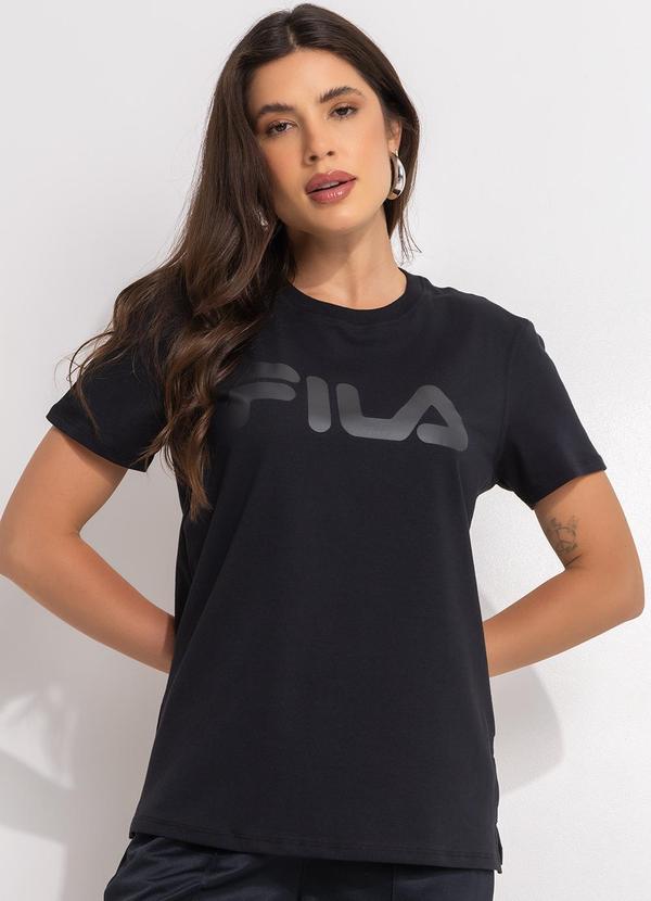 Fila - Camiseta Feminina Letter Premium Ii Preto