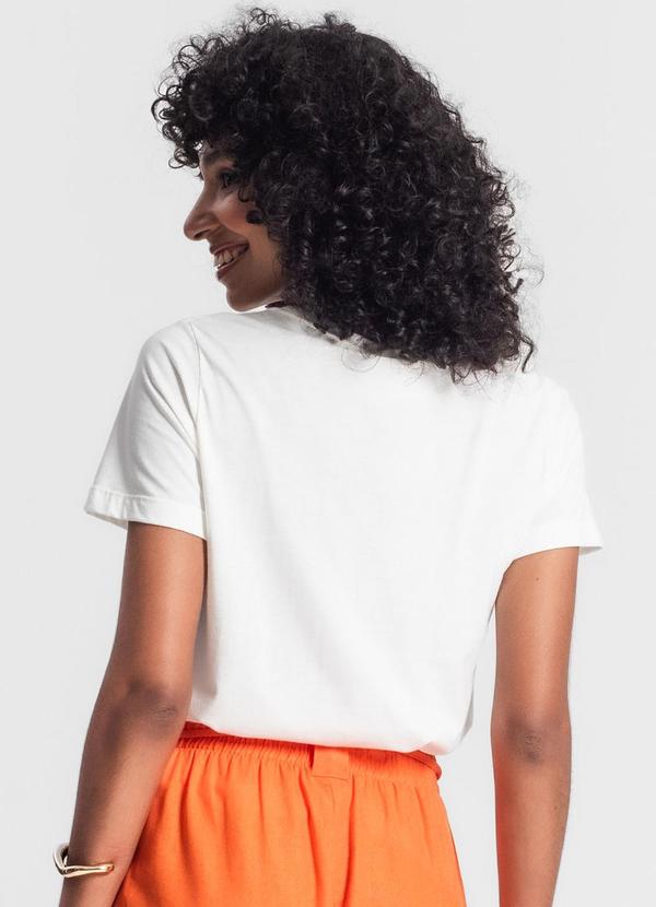 Rovitex - Camiseta Feminina Manga Curta Bege 2