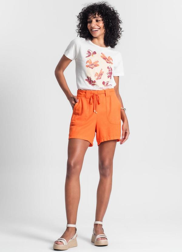 Rovitex - Camiseta Feminina Manga Curta Bege 3