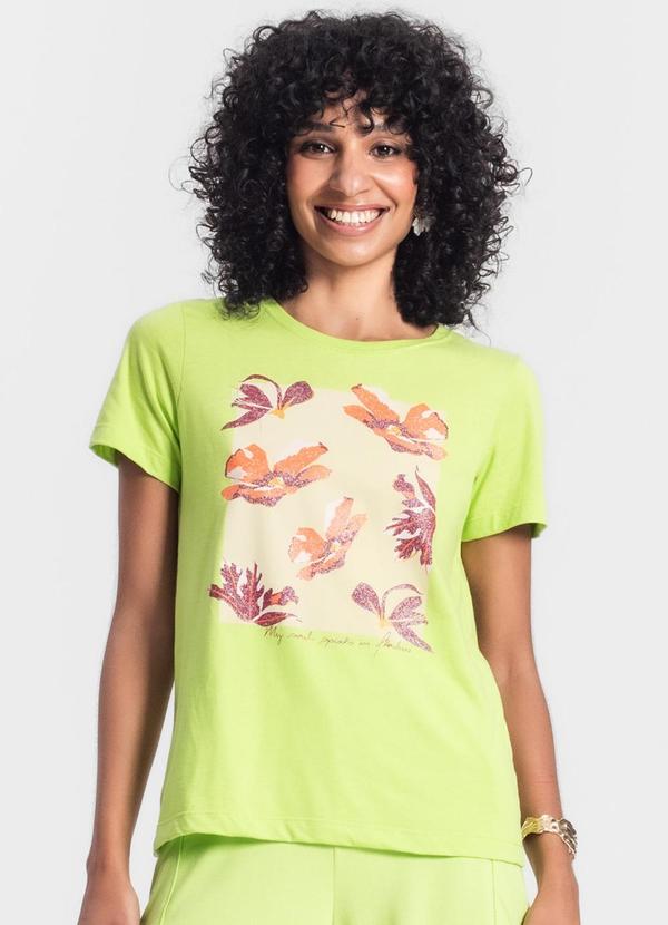 Rovitex - Camiseta Feminina Manga Curta Verde