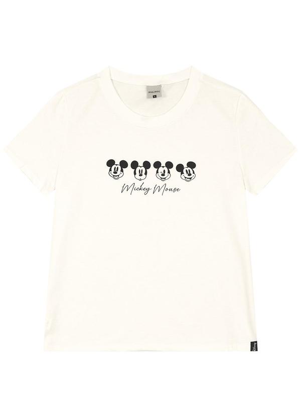 Malwee - Camiseta Feminina Mickey Mouse Off White