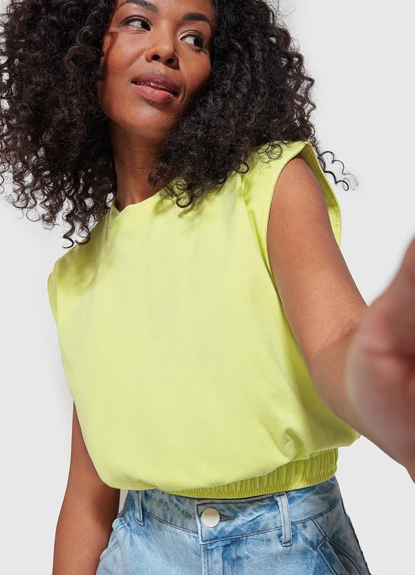Enfim - Camiseta Feminina Muscle Tee Verde Limão 2