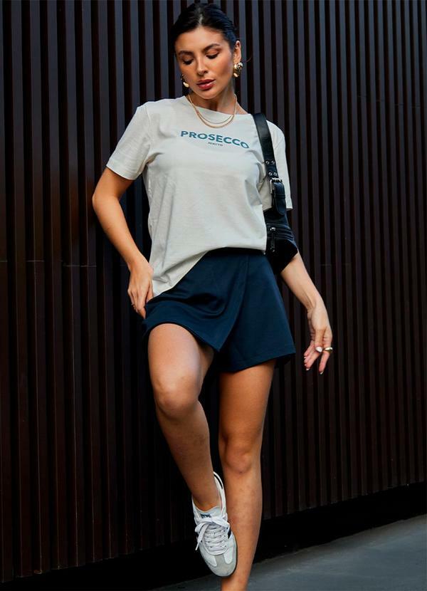 Hiatto Confecção - Camiseta Feminina Prosecco Off White