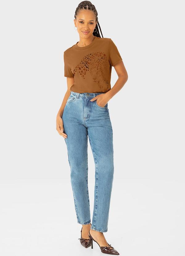 Enfim - Camiseta Feminina Slim Onça Marrom 2