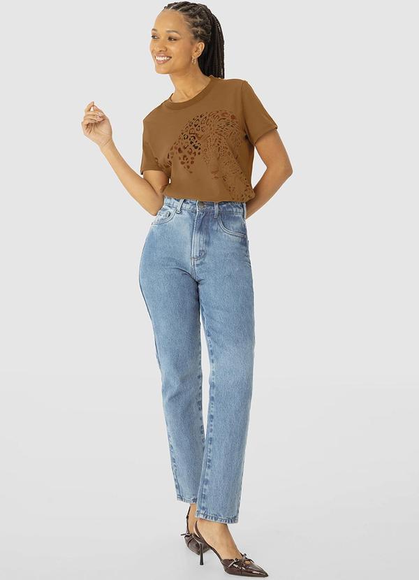 Enfim - Camiseta Feminina Slim Onça Marrom 3