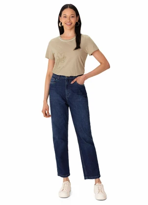 Malwee - Camiseta Floral em Malha Areia - MALWEE