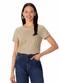 Malwee - Camiseta Harmonia em Malha Terracota - variação: Areia
