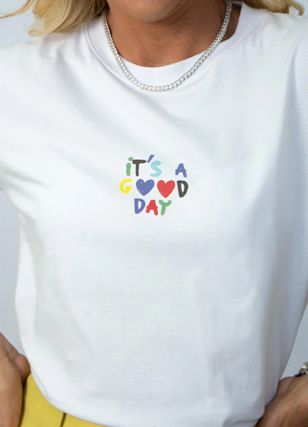 Hiatto Confecção - Camiseta Good Day Branco 3