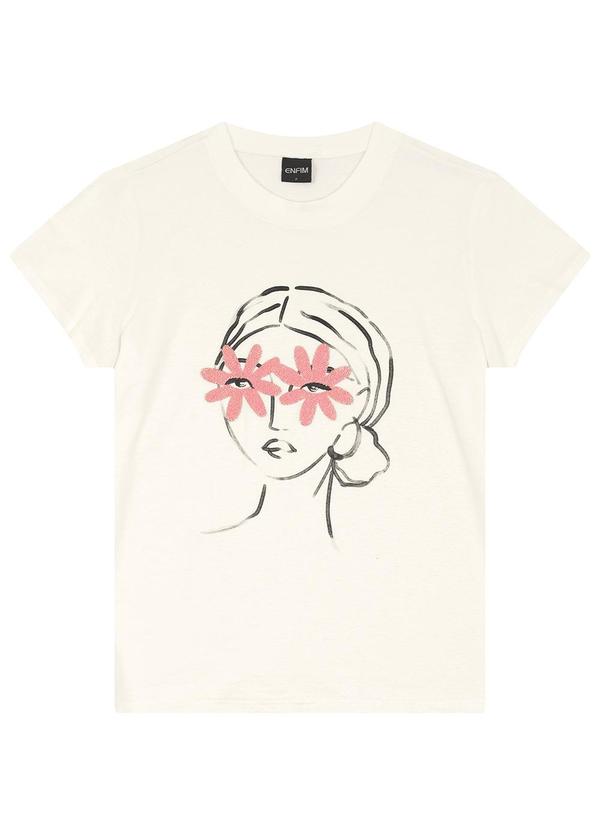 Enfim - Camiseta Ilustração com Foil Off White 3