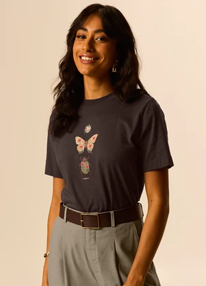 Malwee - Camiseta Insects Regular Café - MALWEE