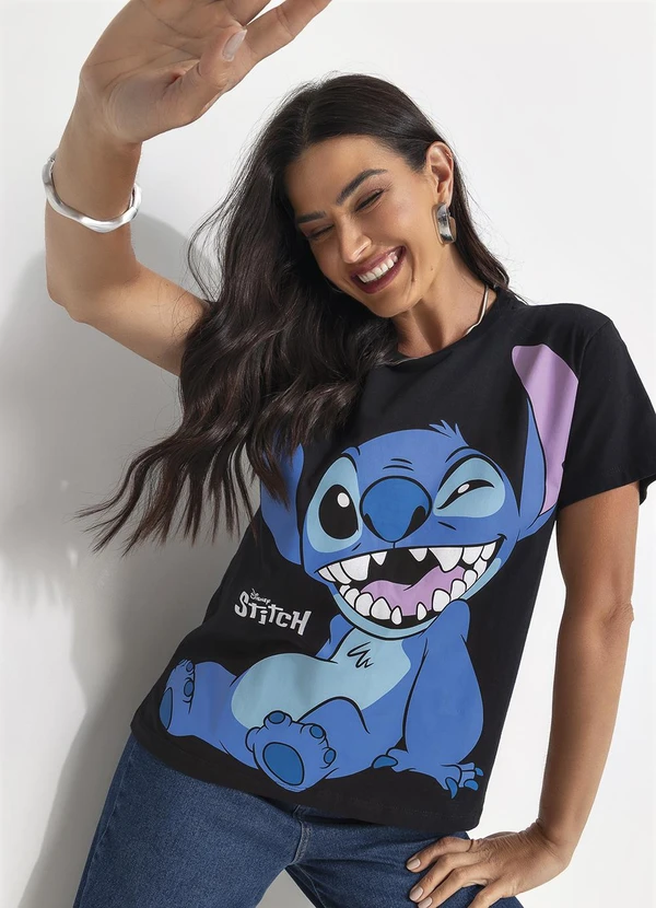 - Camiseta Lilo & Stitch Preto 3