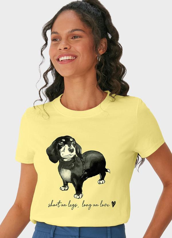 Malwee - Camiseta Long On Love em Malha Amarelo Claro 1