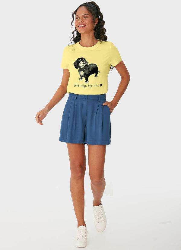 Malwee - Camiseta Long On Love em Malha Amarelo Claro 2