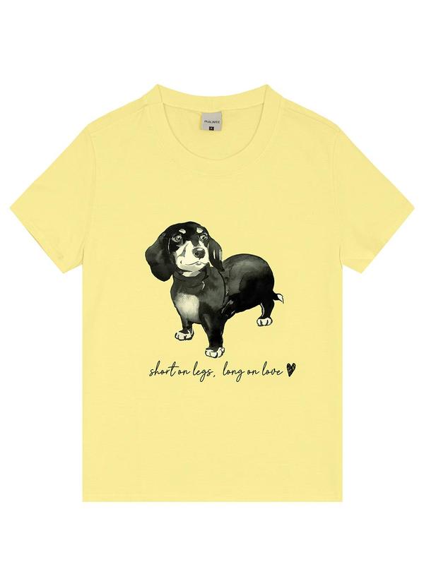 Malwee - Camiseta Long On Love em Malha Amarelo Claro 3