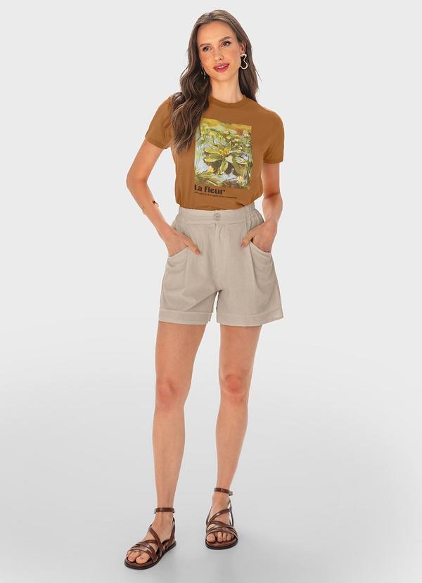 Malwee - Camiseta Marrom Feminina La Fleur 2