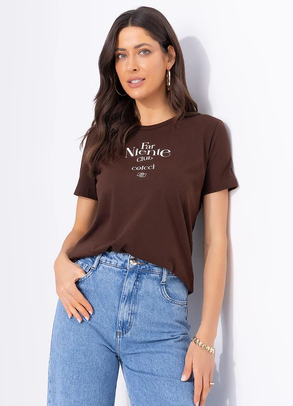 Colcci - Camiseta Marrom