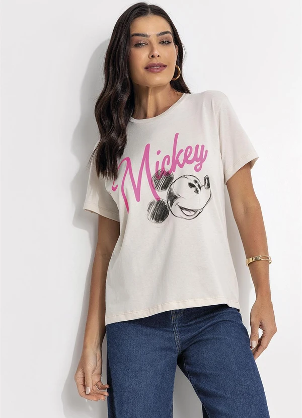 - Camiseta Mickey Mouse Bege 3