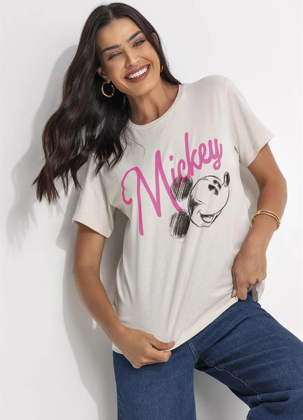 - Camiseta Mickey Mouse Bege 4