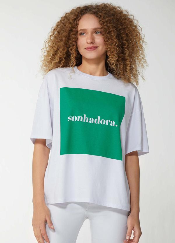 Enfim - Camiseta Oversized Sonhadora Feminina Verde
