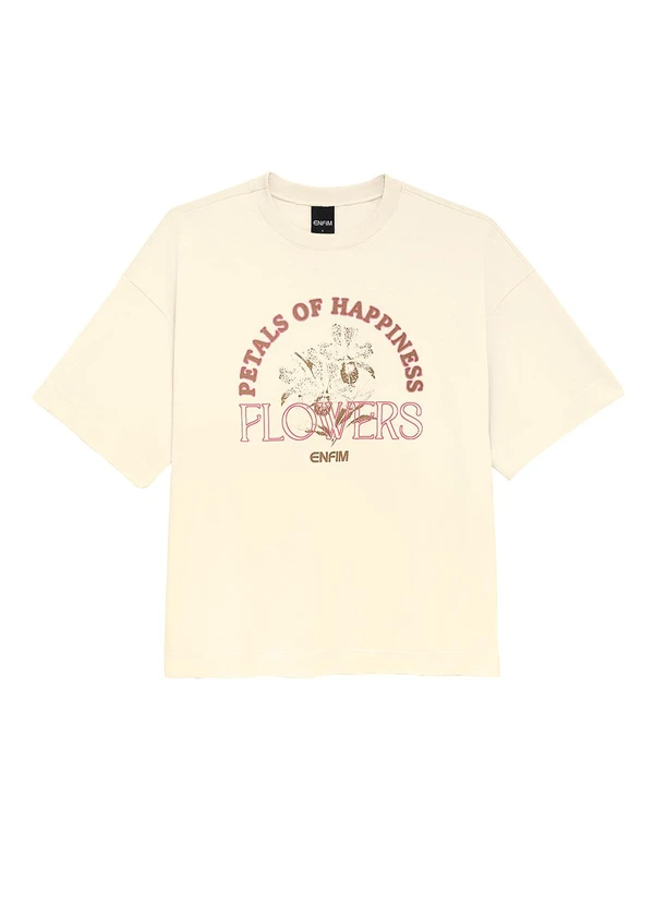 Enfim - Camiseta Petals Of Happiness Flowers Off White 3