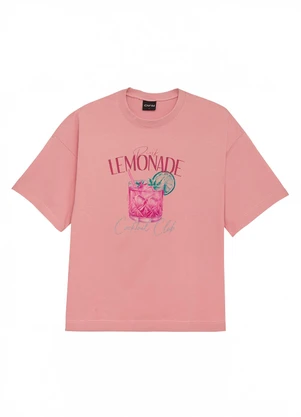 Enfim - Camiseta Pink Lemonade Ampla Rosê - ENFIM