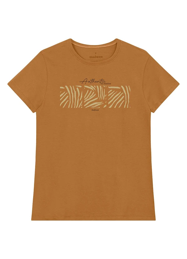 Malwee - Camiseta Slim Authentic In Motion Caramelo