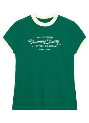 Malwee - Camiseta Slim Charming Society Verde - MALWEE