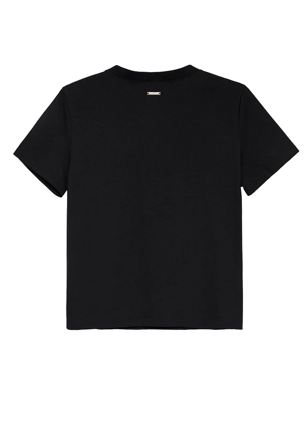 Enfim - Camiseta Slim com Rebites Preto 2
