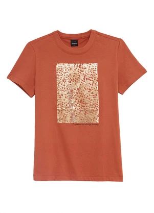 Enfim - Camiseta Slim Confidence Terracota - ENFIM